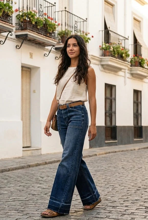 Pantalón campana Lumi Precio de oferta